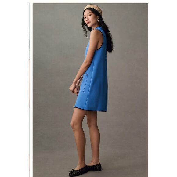 Anthropologie Maeve Sleeveless Mock-Neck Mini Shirt Dress Gogo 70's Size XL - Picture 14 of 15